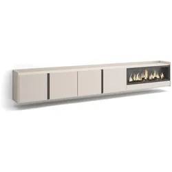 LOWBOARD, Beige, 315/35/50cm, Kamin mit Feuereffekt XXL