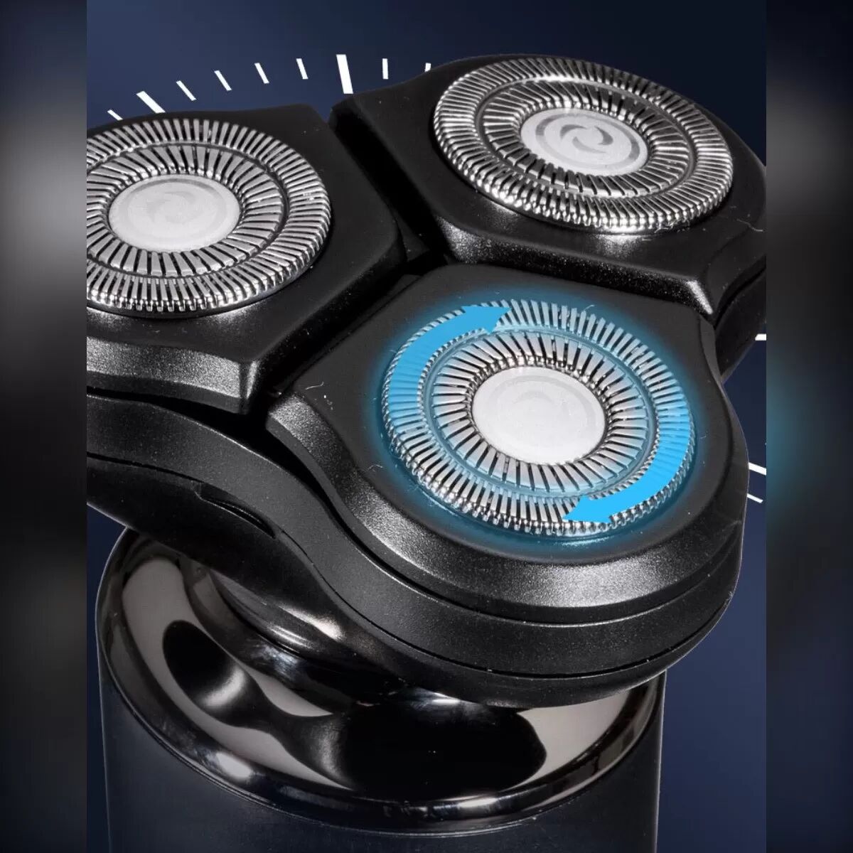 INF 3-in-1 Elektrischer Rasierer - Dual-Ring 8D 360° Rotation, IPX7 Wasserdicht, 600mAh Akku, 60min Laufzeit, Nasen- &