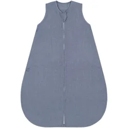 emma & noah Sommerschlafsack Essential Leinen 0.5 TOG, blau, 110