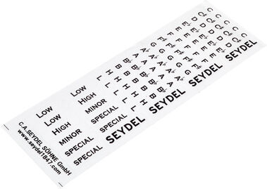 C.A. Seydel Söhne Key-Label-Set Blues black Schwarz