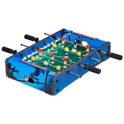 Relaxdays Tischkicker LED Blau,Gelb,Rot
