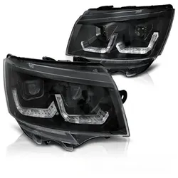 Scheinwerfer mit LED-Tagfahrlicht passend für VW T6.1 Bus (ab 2019), Schwarz