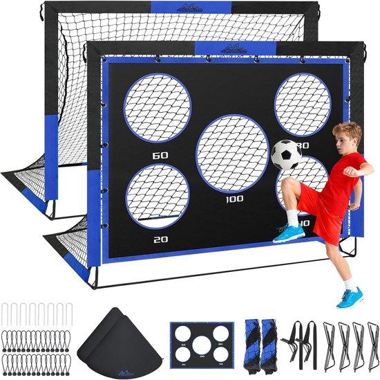 2 Stück Pop-up-Fußballtore, 5x4 Fuß, für Kinder, tragbares Trainingsmaterial mit Torrahmen, ideal für Outdoor-Aktivitäten und Sporttraining