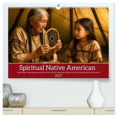 Spiritual Native American (High Quality Premium Wall Calendar 2027 DIN A2 landscape),CALVENDO 12 Month Wall Calendar
