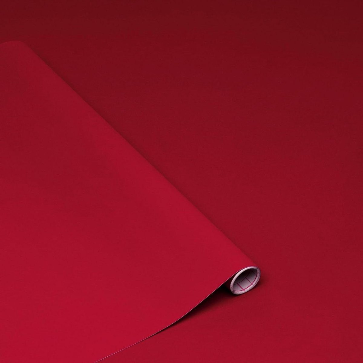 Zelfklevende Plakfolie Rood Velours voor Meubels en Keuken - Breedte: 45 cm, Lengte: 1 m