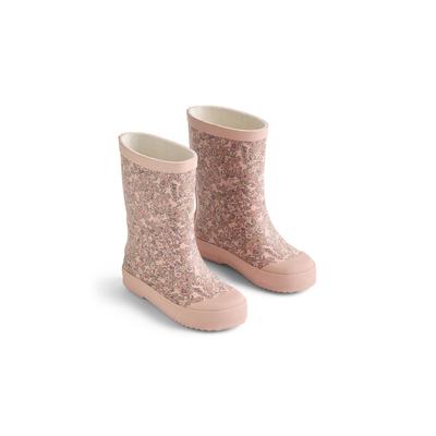 Stiefel WHEAT "WHEAT Rubber Boot Muddy", Mädchen, Gr. 24, rosa (powder flower meadow), Gummi, Schuhe Stiefel