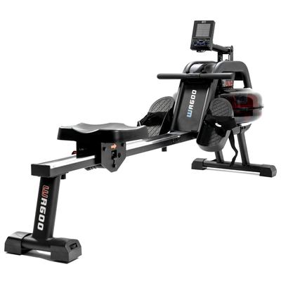 Rudergerät "WR 600", schwarz, MOTIVE FITNESS BY U.N.O., RudergeräteB:53cm H:88cm L:200cm, Rudermaschine, Wasserwiderstand, klappbar, B:53cm H:88cm L:200cm