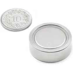 4x Supermagnete, Magnet, Topfmagnet zum Einkleben (2x)