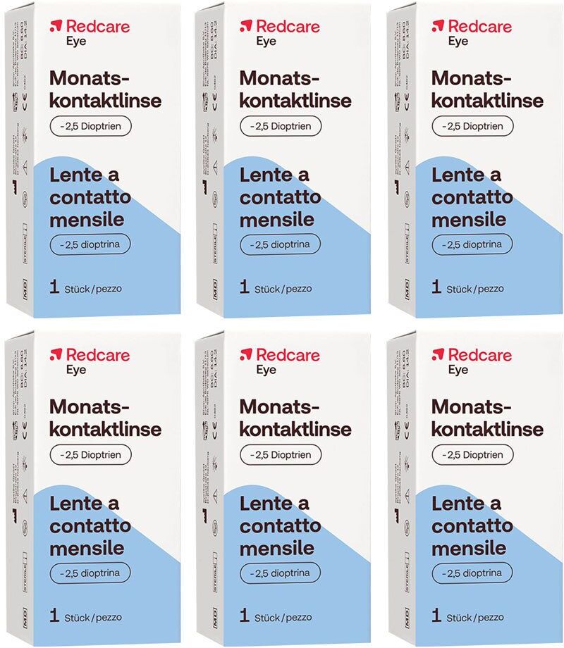 Redcare von Shop Apotheke Redcare Monatslinse -2,5 6er-Pack 6x1 St Kontaktlinsen