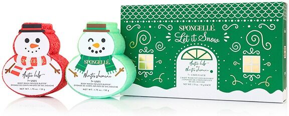 Spongelle Spongellé Let it Snow Body Wash Infused Buffers Gift Set, Arctic Lily