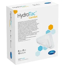 Hydrotac Comfort Schaumverband 8x8cm Steril 10 ST