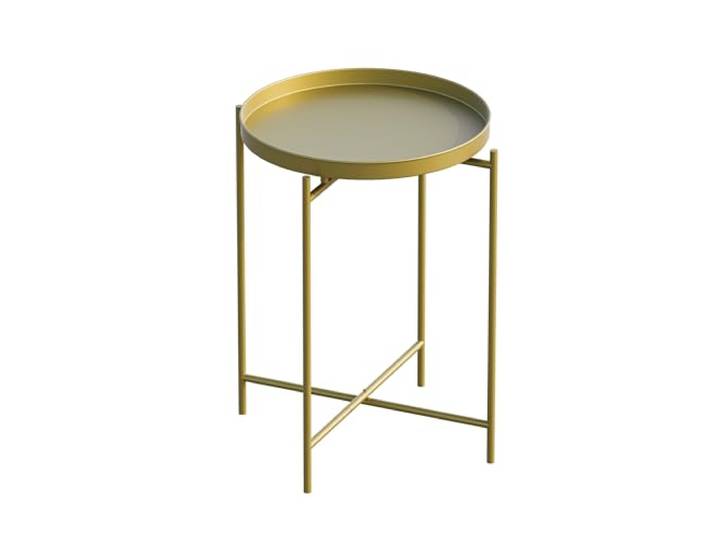Hanah Home Moderner Goldener Couchtisch, 46 x 56 x 46 cm 100% Metall, Elegantes und glamouröses Design Perfekt für stilvolle Wohnzimmer und außergewöhnliche Räume