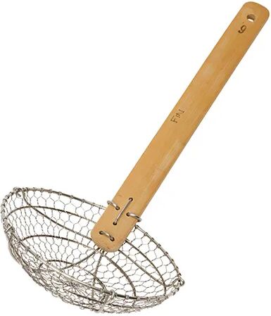 School Of Wok 38cm Metal Wok Strainer with Bamboo Handle