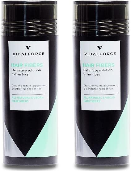 VIDALFORCE Pack Fibras Queratina 2 uds