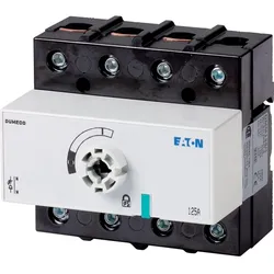Eaton 1314203 Lasttrennschalter, DMM, 125 A, 3P + N (nicht schaltbar), STOPP-Funktion optional, ohne Drehgriff und Antriebsachse, Vertikalanschluss