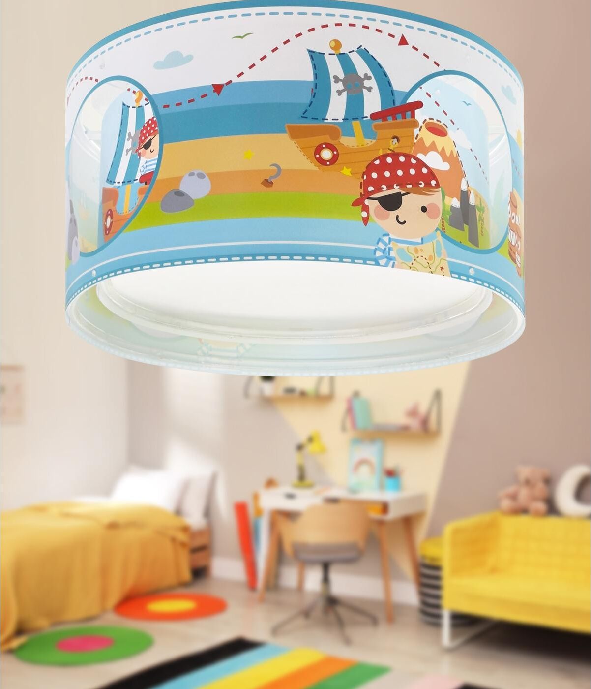Deckenleuchte DALBER "Pirate Island", Baby, Gr. H: 13,5cm, bunt, Leuchten Deckenleuchte bunt H: 13,5cm
