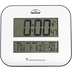 Bentime, Wecker, Radio Controlled Clock/Alarm Clock with Thermometer and Hygrometer H17-ET843W