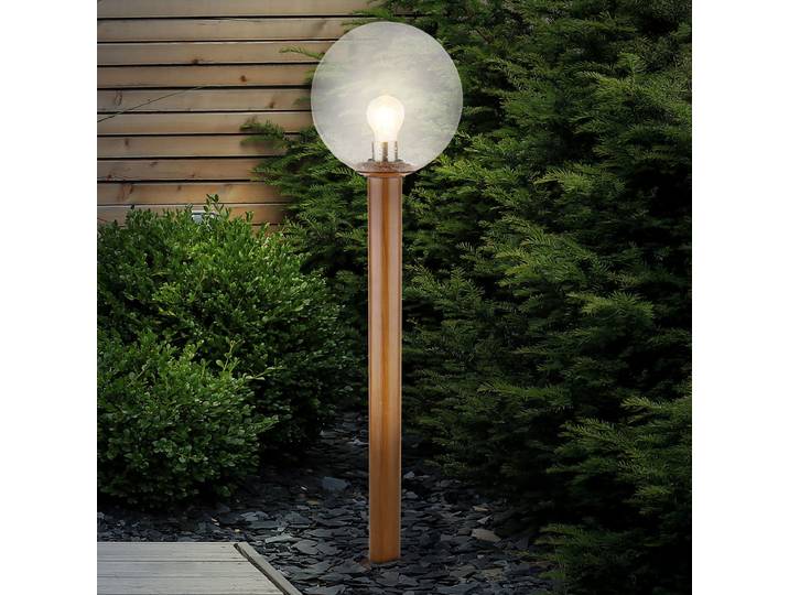 Borne lumineuse Ossy Type B Ø 25cm Transparent/Marron