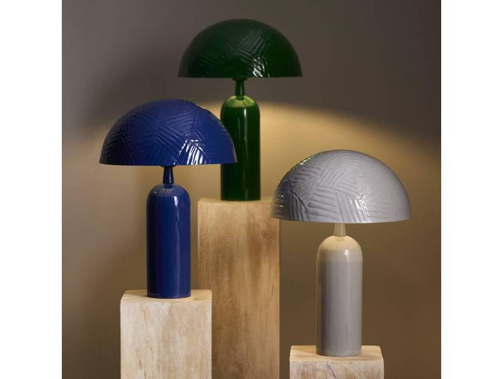 PR Home Tischlampe Carter, alu / grau / zink, für Wohn- / Esszimmer, Metall, Tischlampe