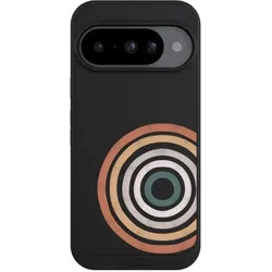 Nivocase Handyhülle für Google Pixel 10 Hülle NIVOpure Case Schwarz Kreise Regenbogen Wasserfarbe (Google Pixel 10), Smartphone Hülle, Schwarz