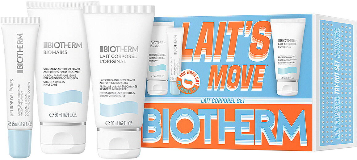 113ml Biotherm Lait Corporel Mini-Set (Creme 50ml + Balsam 13ml + Milch 50ml)
