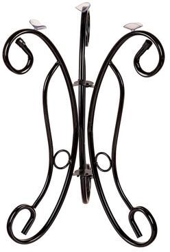Evergreen 20 in. Curlicue Metal Bird Bath Stand