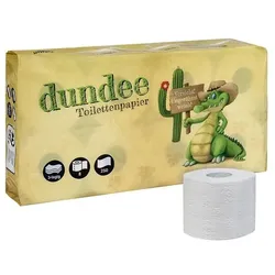 Dundee Toilettenpapier 3-lagig 8 Rollen (1 Pack à 8 Rollen) weiß