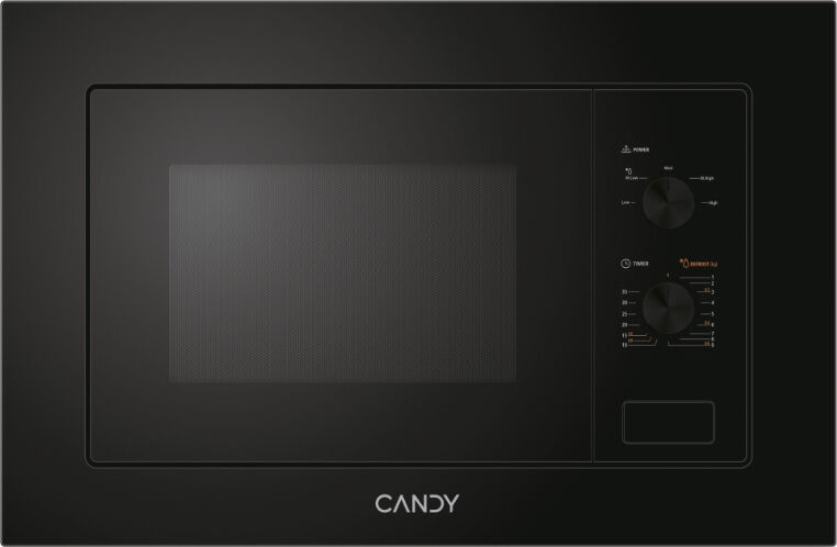 Candy Ca38fmw8nb Forno A Microonde Da Incasso Capacità 17 Litri Potenza 1000 Watt Con Timer Colore Nero - Ca38fmw8nb Wave 600 Full Black Framed