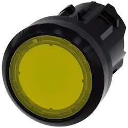 Siemens 3SU1001-0AD30-0AA0 Drucktaster, beleuchtet, als Leuchtmelder, 22mm, rund, Kunststoff, gelb 3SU10010AD300AA0