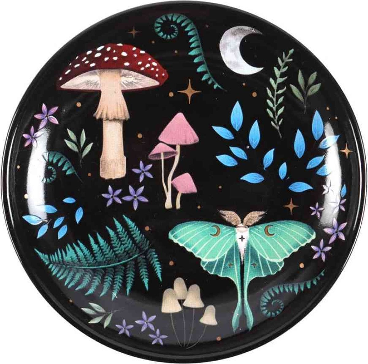 Something Different Decoratieschaaltje Rond met Dark Forest Print - Multicolours