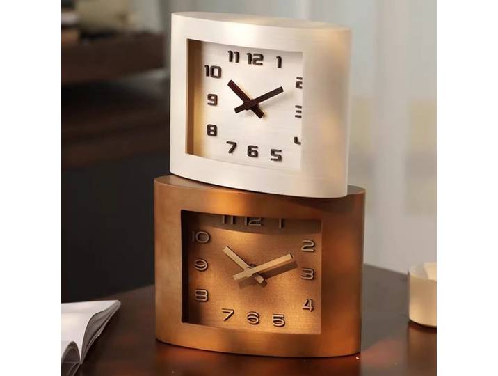 1PC Horloge rétro en bois massif, horloge de bureau rétro pour salon, horloge à pendule de table, ornement de décoration pour la maison