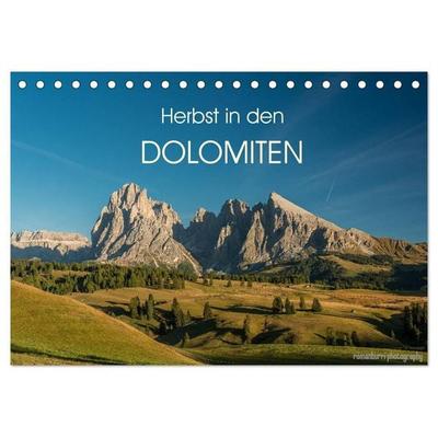 Herbst in den Dolomiten (Tischkalender 2026 DIN A5 quer), CALVENDO Monatskalender