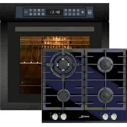 Kaiser Herd-Set EH 6306 RS Einbaubackofen+ KCG 6380 Gaskochfeld