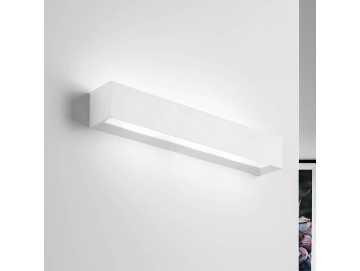 TECNICO by Sforzin Designer Wandlampe Hermione, dimmbar, weiß / opal, für Wohn- / Esszimmer, Gips / Ton, Modern, Wandleuchte, Wandlampe Innen