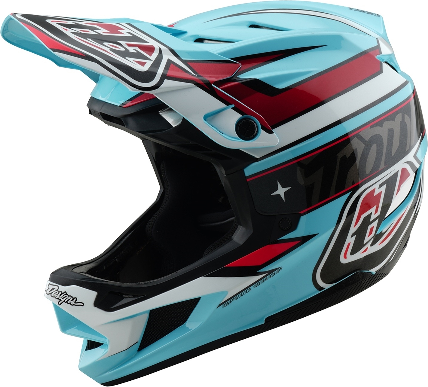 Troy Lee Designs D4 Polyacrylite MIPS Helm, Linear, blue, XL | 60-61cm