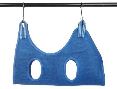 Uplift Essentials Pet Grooming Restraint Hammock blue l