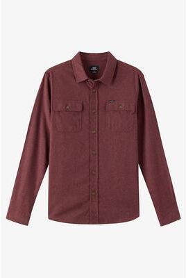 O'Neill s Regent Flannel Long Sleeve Shirt in Chocolate, Size XL