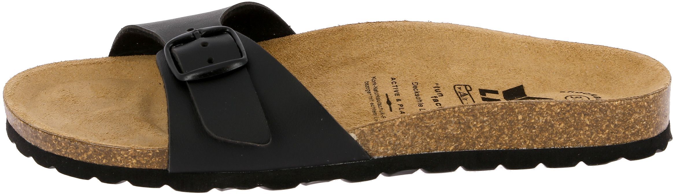 Pantolette LICO "Pantolette Bioline Once", Damen, Gr. 40, schwarz, Synthetik, Schuhe Pantolette schwarz 40