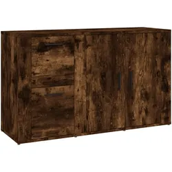 vidaXL Sideboard Räuchereiche 100x33x59,5 cm Holzwerkstoff
