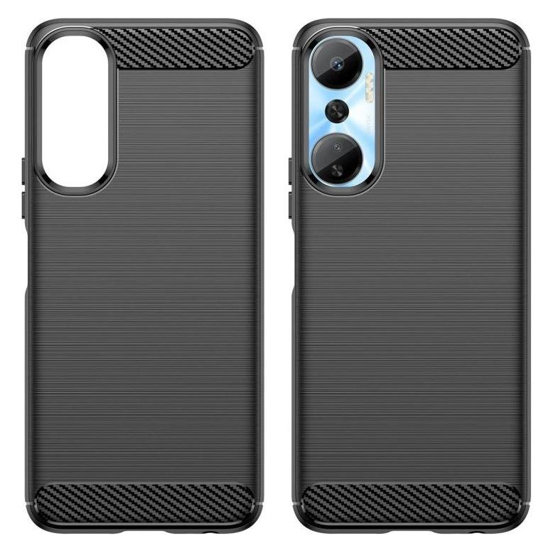 Hurtel Carbon Case Hülle für Infinix Hot 20 flexible Silikon Carbon Hülle schwarz (Infinix Hot 20) (1404978613)
