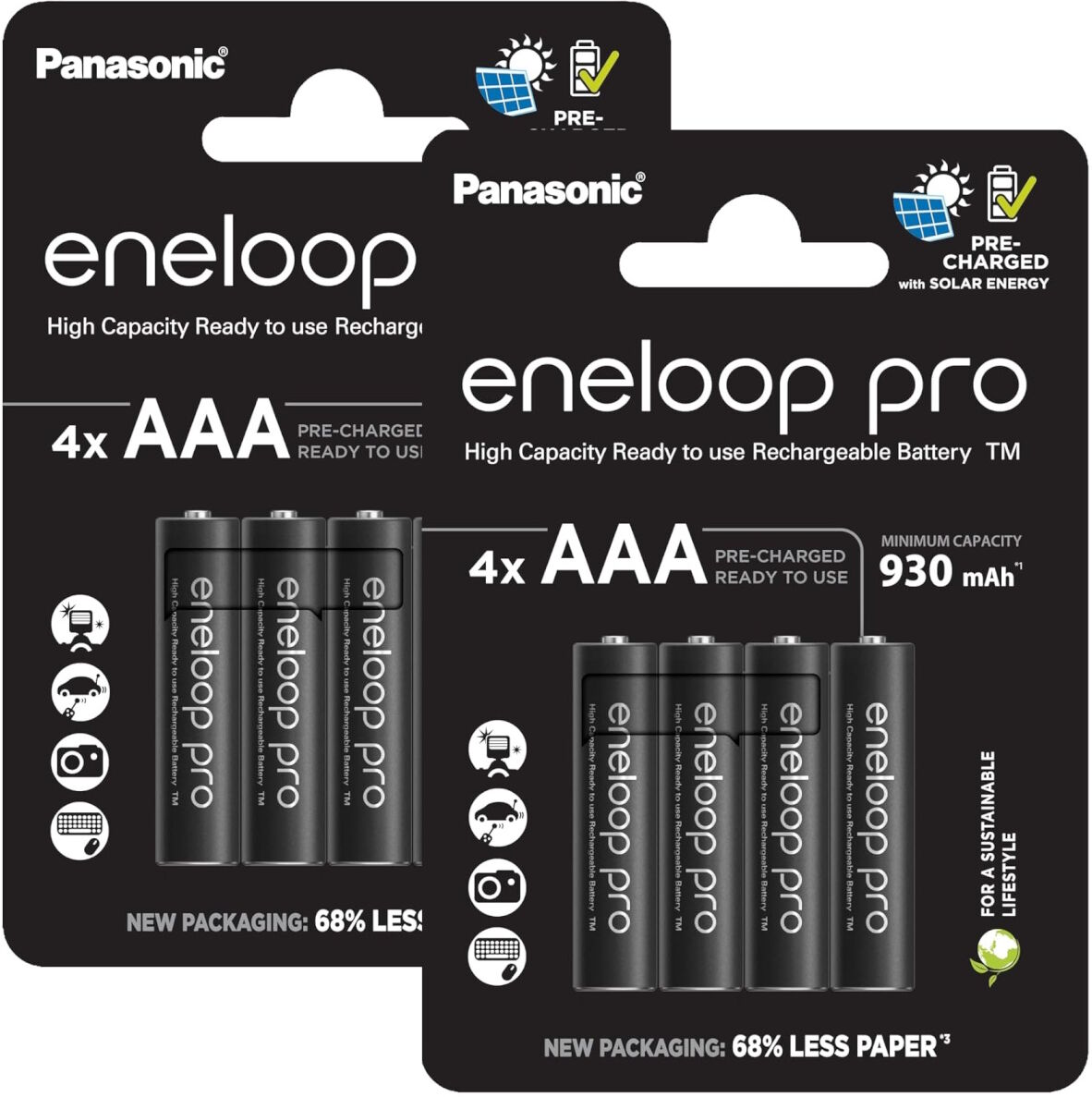 Panasonic Eneloop Pro AAA 930mAh Rechargeable Batteries   8 Pack
