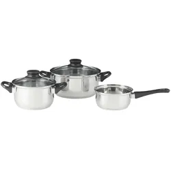 KHG Topfset 3-teilig Layla ¦ silber ¦ Edelstahl