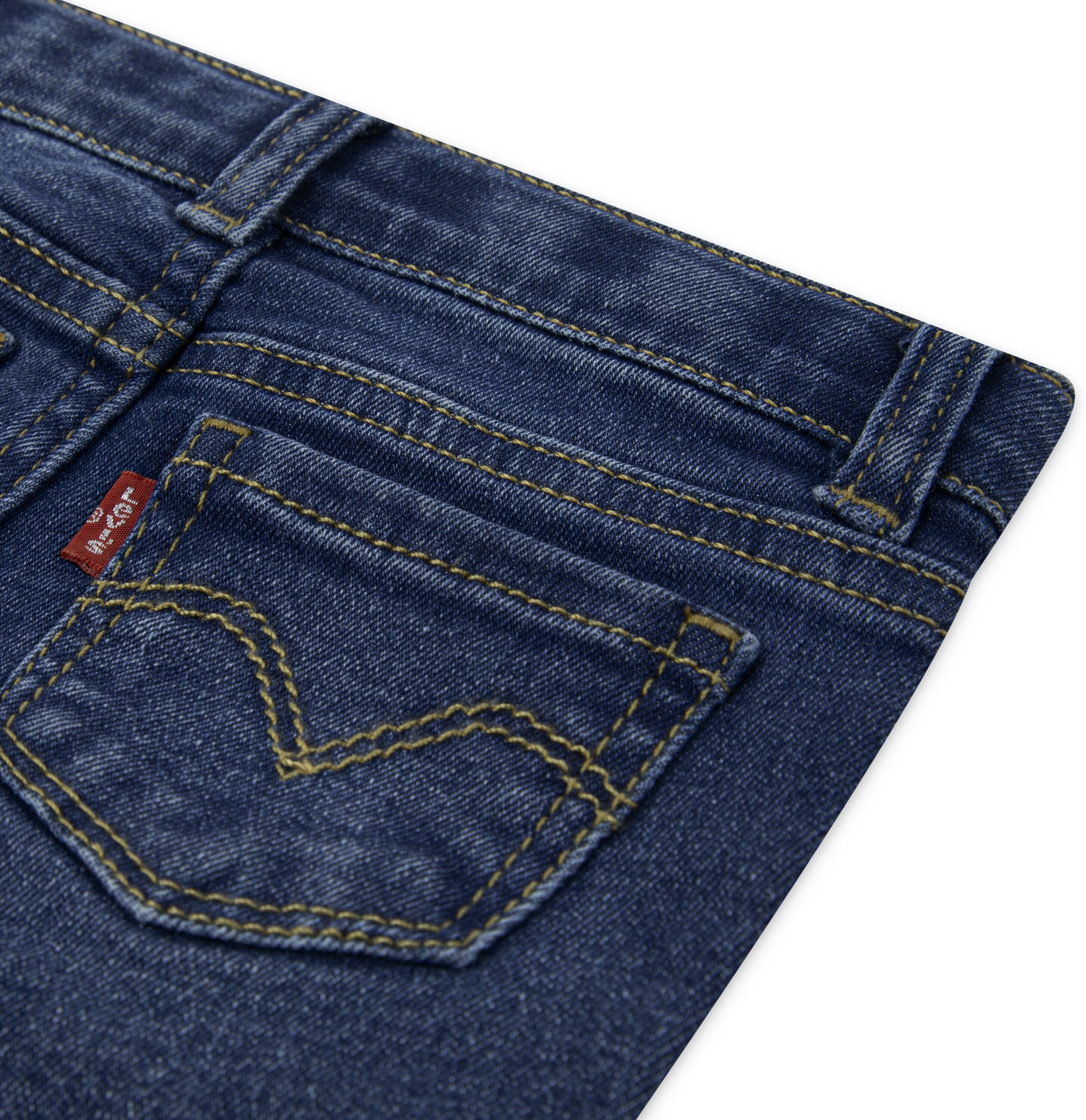 Langarmshirt & Hose LEVI'S KIDS "LVG WESTERN PEPLUM TOP,JEANS", Jungen, Gr. 9M74, weiß (gardenia), Jersey, Obermaterial: 60% Baumwolle, 40% Polyester, bedruckt, KOB Set-Artikel, süßes Denim-Outfit im Western-Style, for Girls