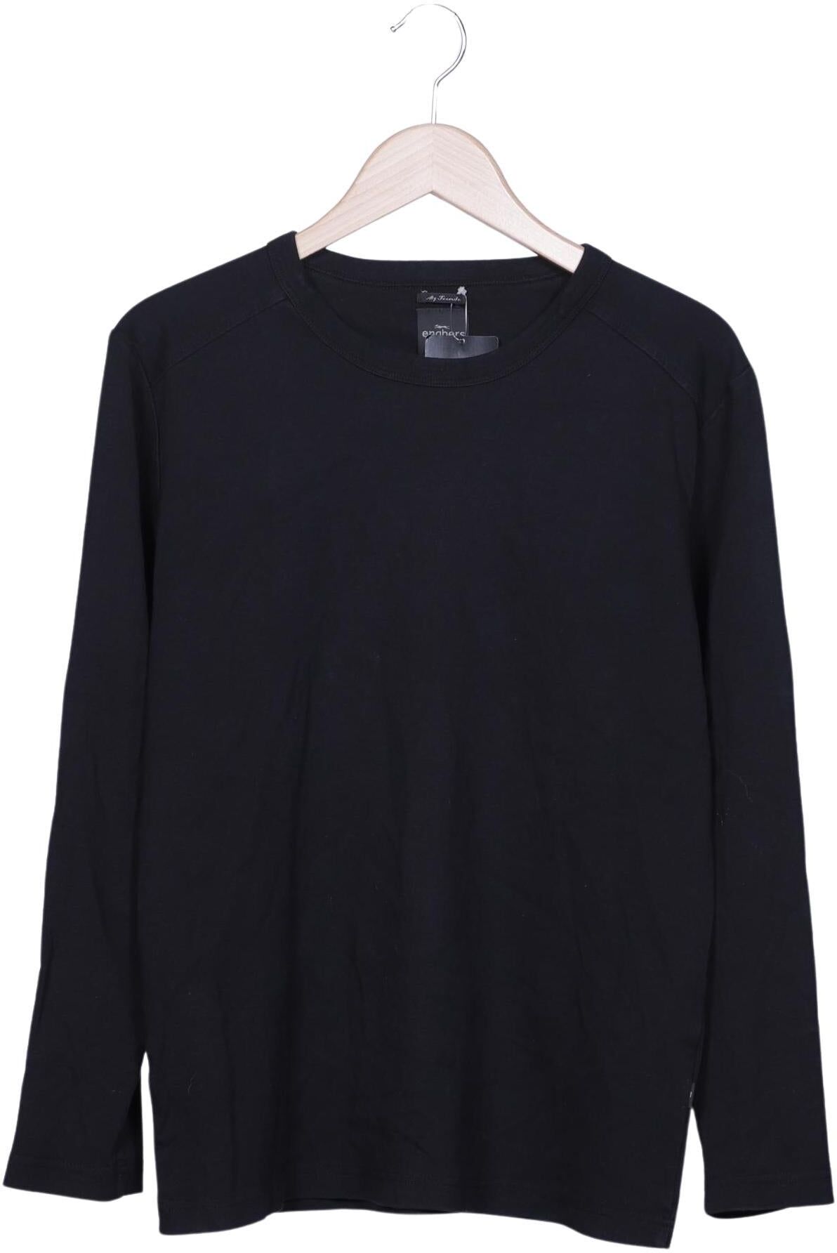 engbers Herren Langarmshirt, Schwarz, Gr. XL, Baumwolle - Second Hand