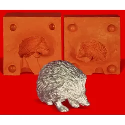 Zinn Giessform Igel Hedgehog - Silikonform hitzebeständig - benötigt 110g Reinzinn