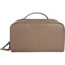 Bugatti Kulturtasche ALMATA, Necessaire, Grau, Braun, Gelb