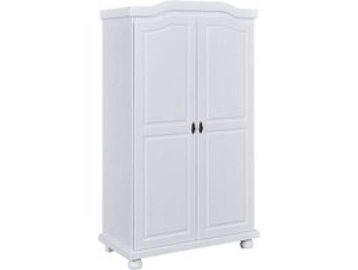 INTER LINK Armoire en bois massif (2 portes, blanc)