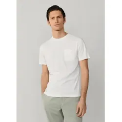 Hackett London für Herren. HM5000101 Taschen-T-Shirt weiß (L), Lässig, Baumwolle, Kurzarm