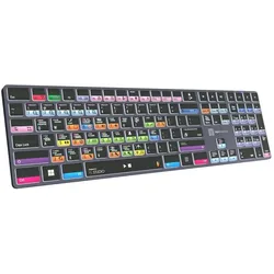 Logickeyboard FL Studio Titan UK (PC) (US, Kabelgebunden, Kabellos), Tastatur, Grau