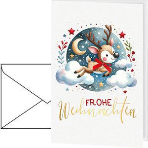 Böttcher-AG Weihnachtskarte 22sk5967, 115 x 170mm, Klappkarte mit Goldfolie & Umschlag, 1 Stück